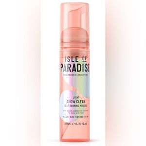 Isle of Paradise Light Glow Clear Self-Tanning Mousse- Full Size (New, Sealed)